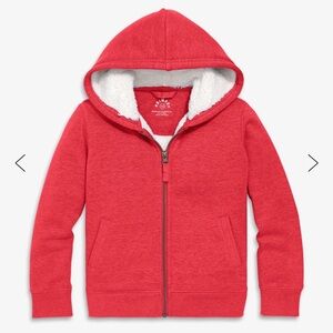Kids teddy fleece-lined zip hoodie Orange, Primary